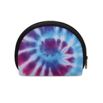 Blue And Purple Spiral Tie Dye Print Coin Purse