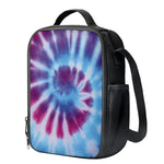 Blue And Purple Spiral Tie Dye Print Crossbody Lunch Bag