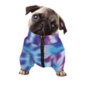 Blue And Purple Spiral Tie Dye Print Dog Zip Up Jacket
