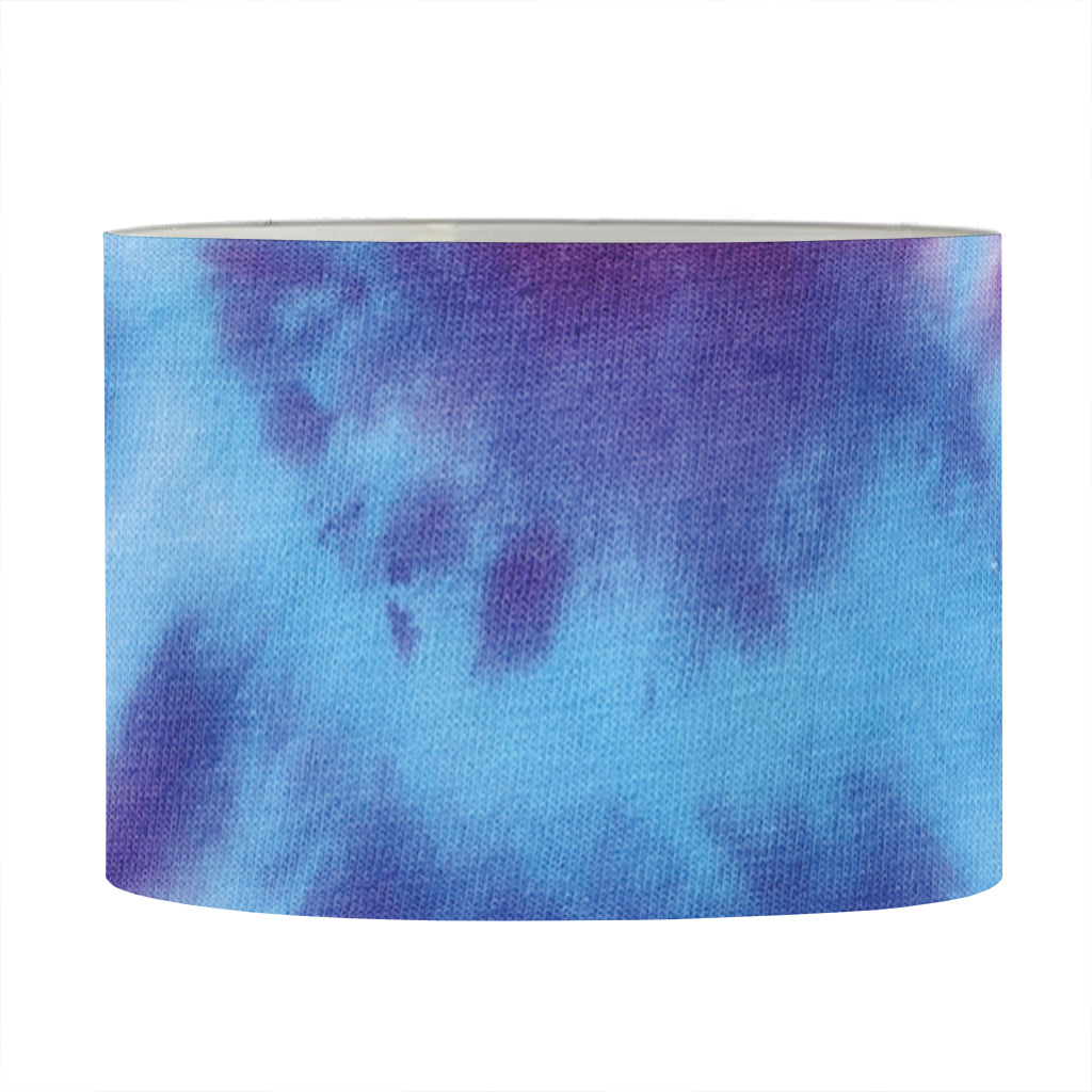Blue And Purple Spiral Tie Dye Print Drum Lamp Shade