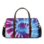 Blue And Purple Spiral Tie Dye Print Duffle Bag
