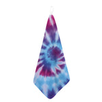 Blue And Purple Spiral Tie Dye Print Hand Towel