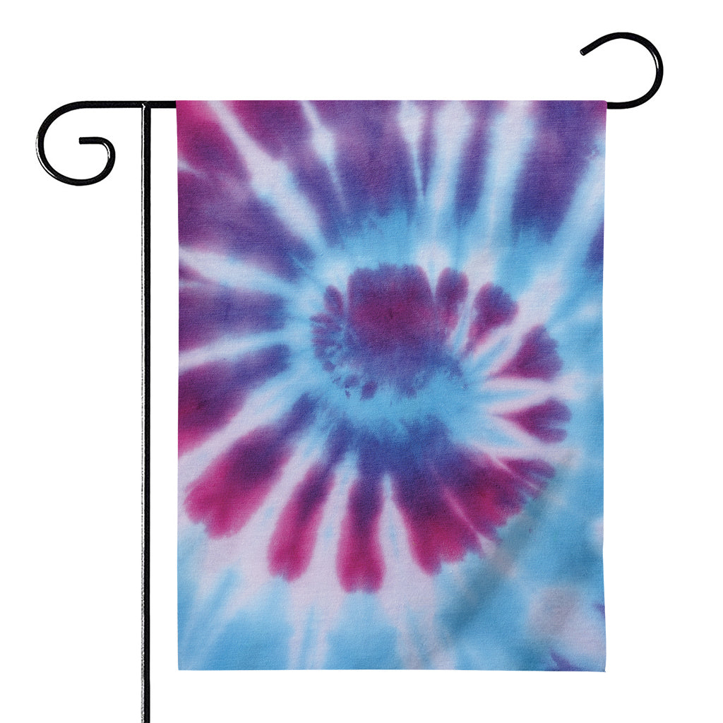 Blue And Purple Spiral Tie Dye Print House Flag