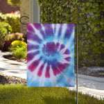 Blue And Purple Spiral Tie Dye Print House Flag