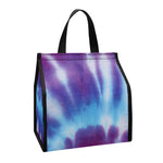 Blue And Purple Spiral Tie Dye Print Insulated Lunch Tote