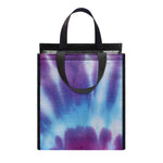Blue And Purple Spiral Tie Dye Print Insulated Lunch Tote