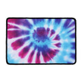 Blue And Purple Spiral Tie Dye Print Kitchen Mat