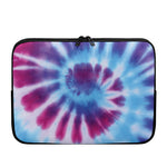Blue And Purple Spiral Tie Dye Print Laptop Sleeve