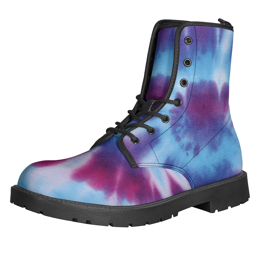 Blue And Purple Spiral Tie Dye Print Backpack