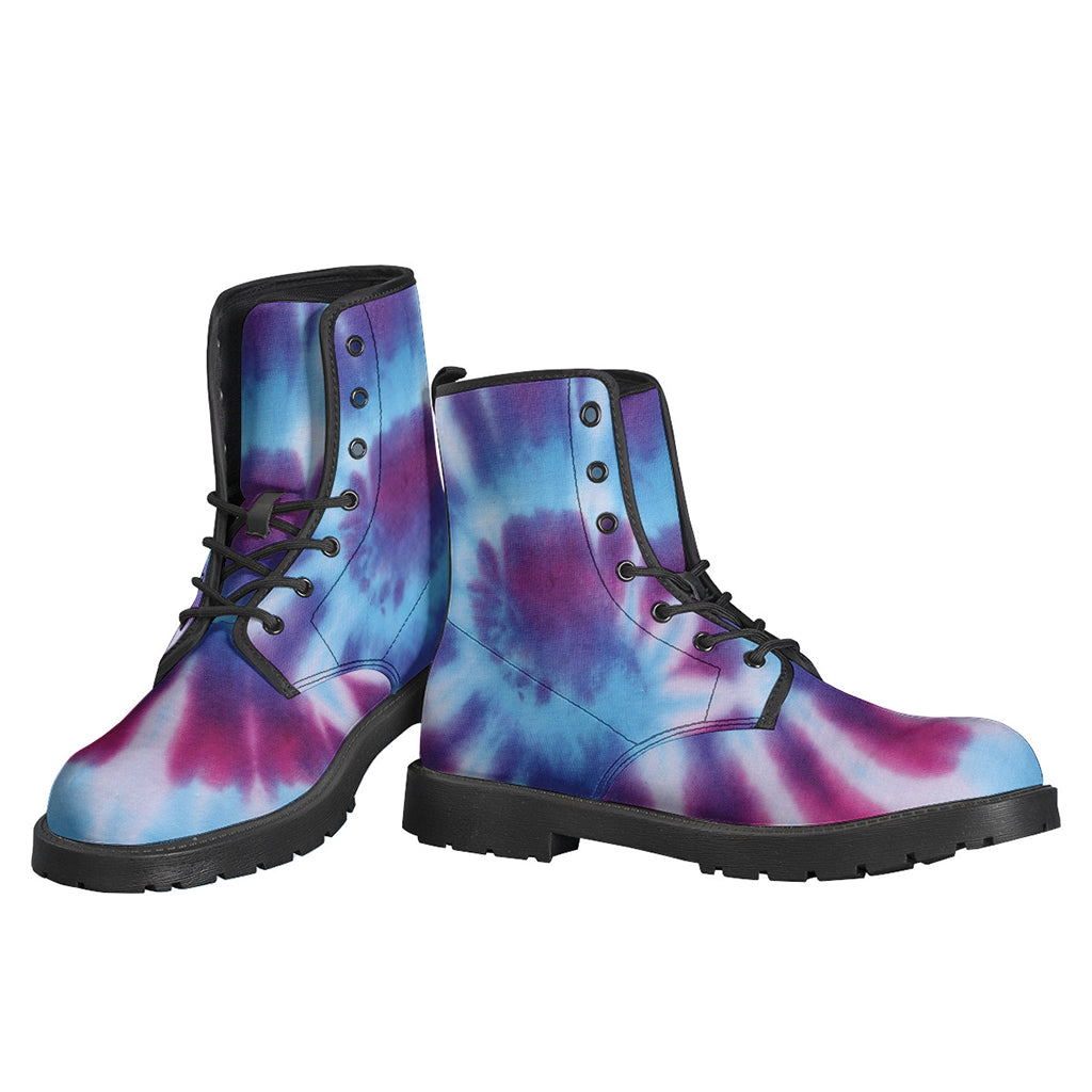 Blue And Purple Spiral Tie Dye Print Backpack