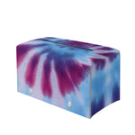 Blue And Purple Spiral Tie Dye Print Leather Tissue Box Cover