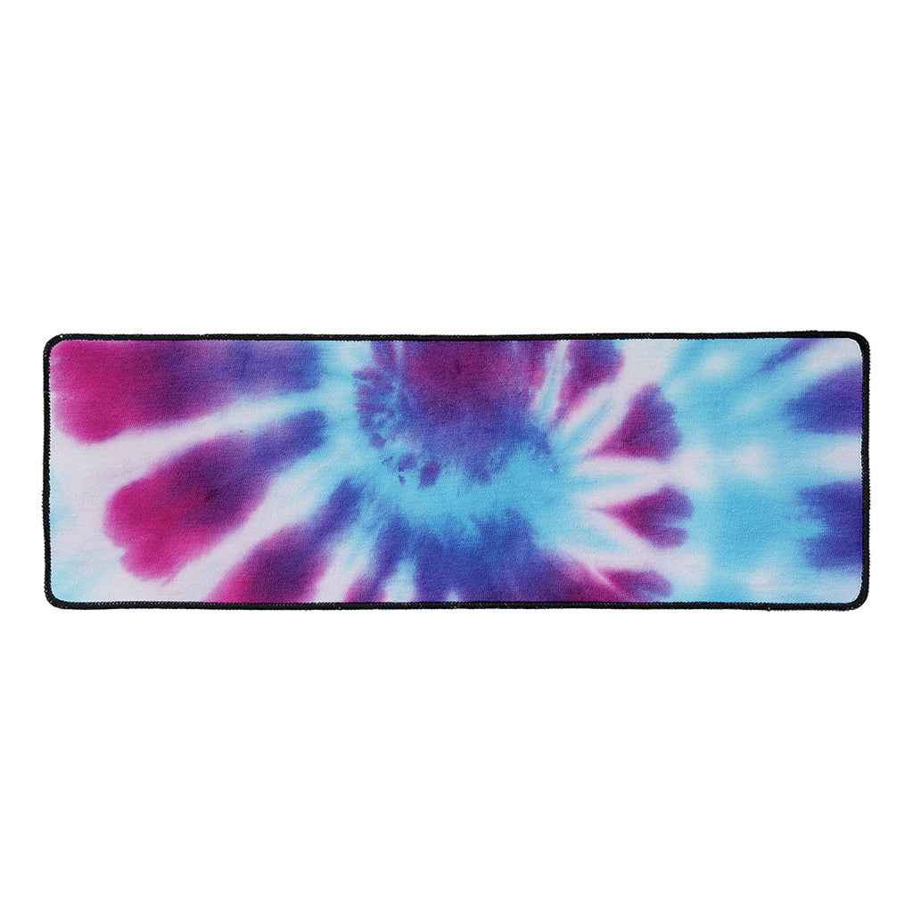 Blue And Purple Spiral Tie Dye Print Long Kitchen Mat
