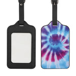 Blue And Purple Spiral Tie Dye Print Luggage Tag