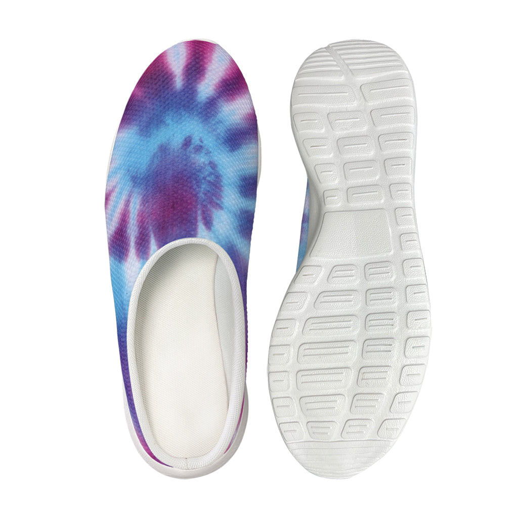 Blue And Purple Spiral Tie Dye Print Mesh Casual Shoes