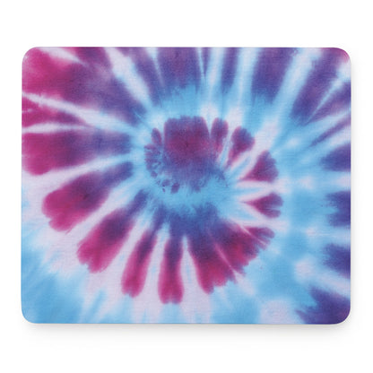 Blue And Purple Spiral Tie Dye Print Mouse Pad
