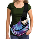 Blue And Purple Spiral Tie Dye Print Pet Sling Carrier