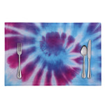 Blue And Purple Spiral Tie Dye Print Placemat