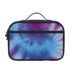 Blue And Purple Spiral Tie Dye Print Portable Lunch Bag