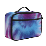 Blue And Purple Spiral Tie Dye Print Portable Lunch Bag