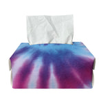 Blue And Purple Spiral Tie Dye Print Rectangle Tissue Box Cover