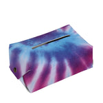 Blue And Purple Spiral Tie Dye Print Rectangle Tissue Box Cover