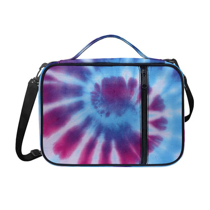 Blue And Purple Spiral Tie Dye Print Shoulder Strap Bible Bag
