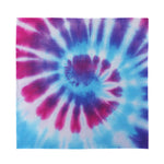 Blue And Purple Spiral Tie Dye Print Silk Bandana