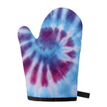 Blue And Purple Spiral Tie Dye Print Single Oven Mitt