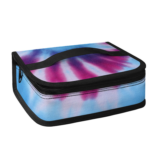 Blue And Purple Spiral Tie Dye Print Small Lunch Bag