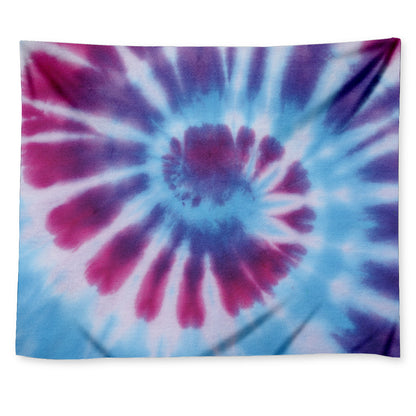 Blue And Purple Spiral Tie Dye Print Tapestry