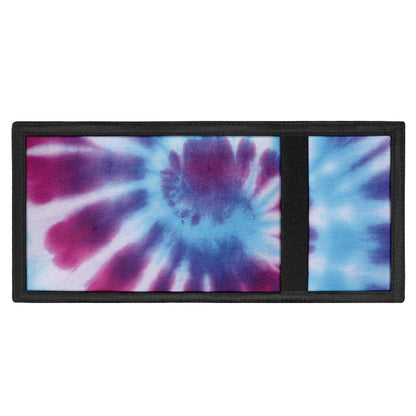 Blue And Purple Spiral Tie Dye Print Trifold Wallet