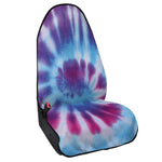 Blue And Purple Spiral Tie Dye Print Waterproof Car Seat Cover