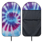 Blue And Purple Spiral Tie Dye Print Waterproof Car Seat Cover