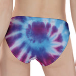 Blue And Purple Spiral Tie Dye Print Women's Panties