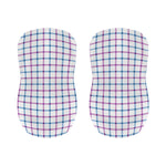 Blue And Purple Tattersall Pattern Print Bar Stool Covers