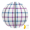 Blue And Purple Tattersall Pattern Print Basketball