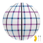 Blue And Purple Tattersall Pattern Print Basketball
