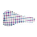 Blue And Purple Tattersall Pattern Print Bicycle Seat Cover