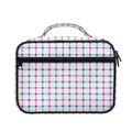 Blue And Purple Tattersall Pattern Print Briefcase Bible Bag
