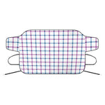 Blue And Purple Tattersall Pattern Print Car Windshield Snow Cover