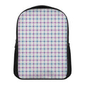 Blue And Purple Tattersall Pattern Print Casual Backpack