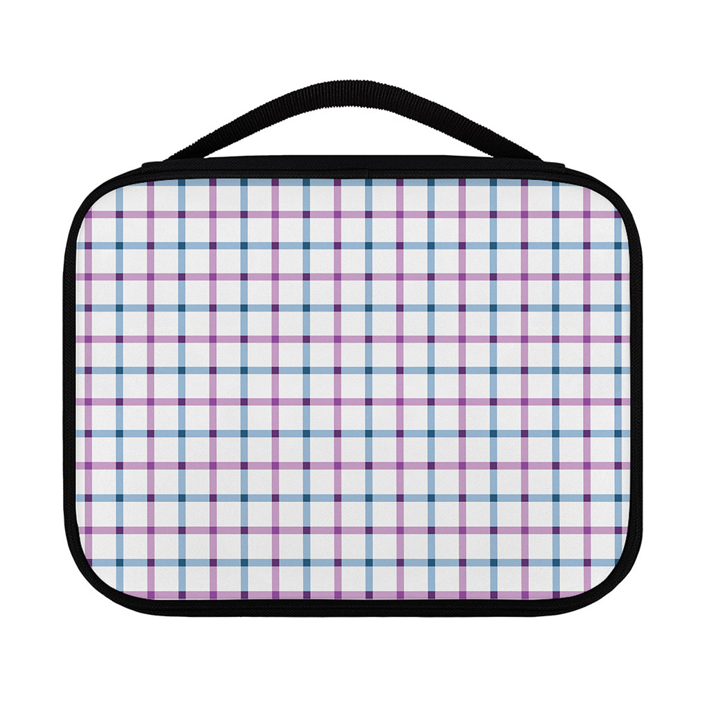 Blue And Purple Tattersall Pattern Print Classic Bible Case