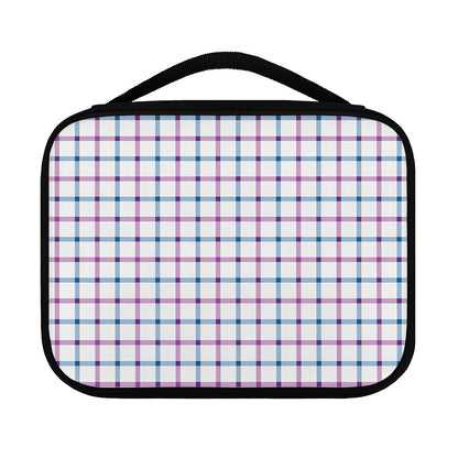 Blue And Purple Tattersall Pattern Print Classic Bible Case