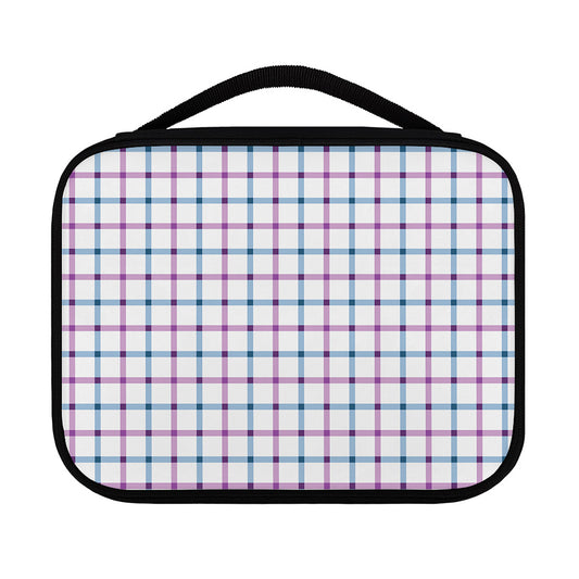 Blue And Purple Tattersall Pattern Print Classic Bible Case