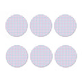 Blue And Purple Tattersall Pattern Print Coaster Set