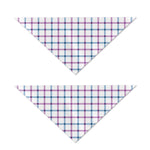 Blue And Purple Tattersall Pattern Print Dog Bandana
