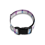 Blue And Purple Tattersall Pattern Print Dog Collar