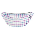 Blue And Purple Tattersall Pattern Print Fanny Pack