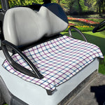 Blue And Purple Tattersall Pattern Print Golf Cart Seat Cover