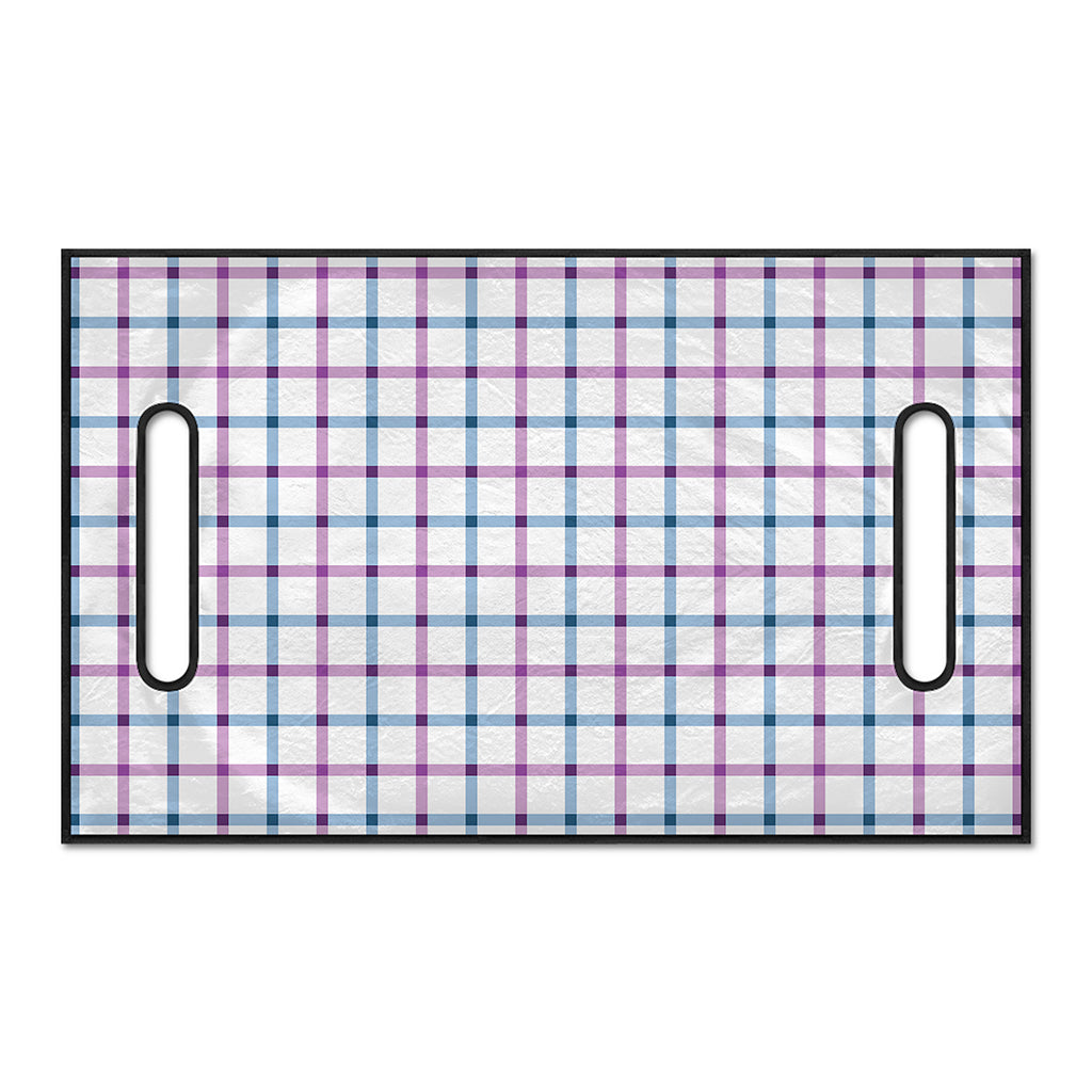 Blue And Purple Tattersall Pattern Print Golf Cart Seat Cover
